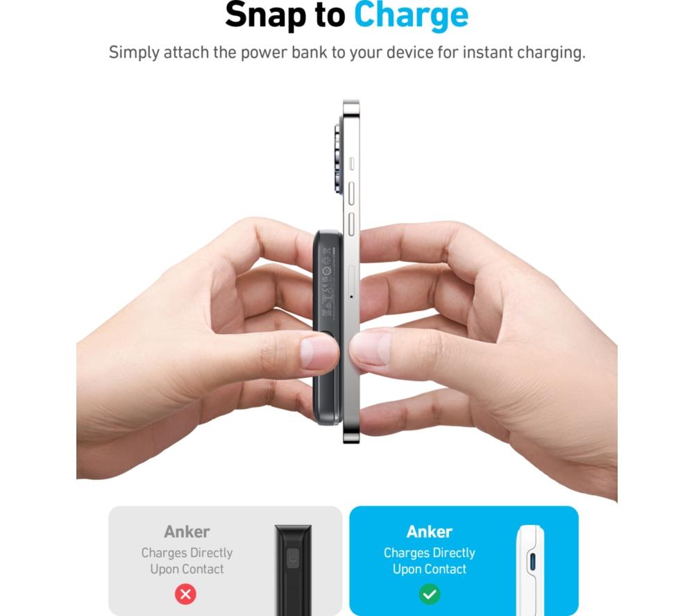 ANKER MagGo 5000 mAh Wireless Power Bank - Black