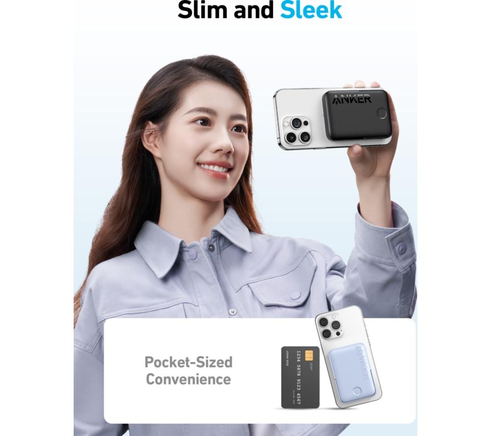 ANKER MagGo 5000 mAh Wireless Power Bank - Black