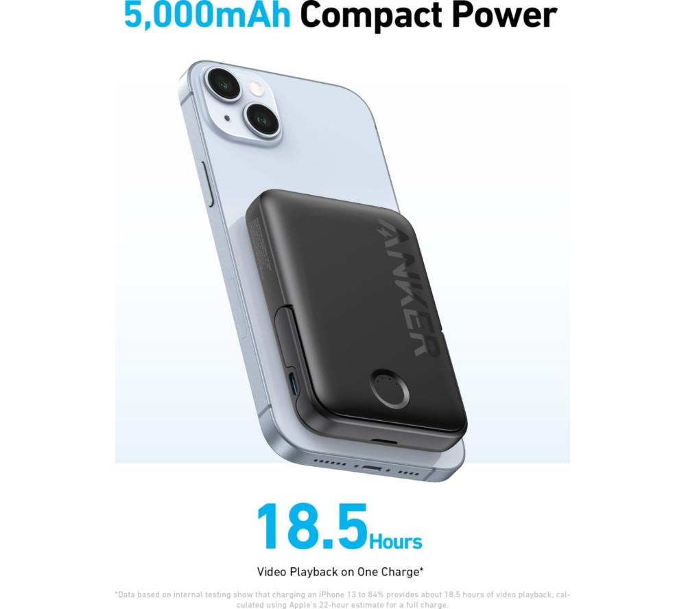 ANKER MagGo 5000 mAh Wireless Power Bank - Black