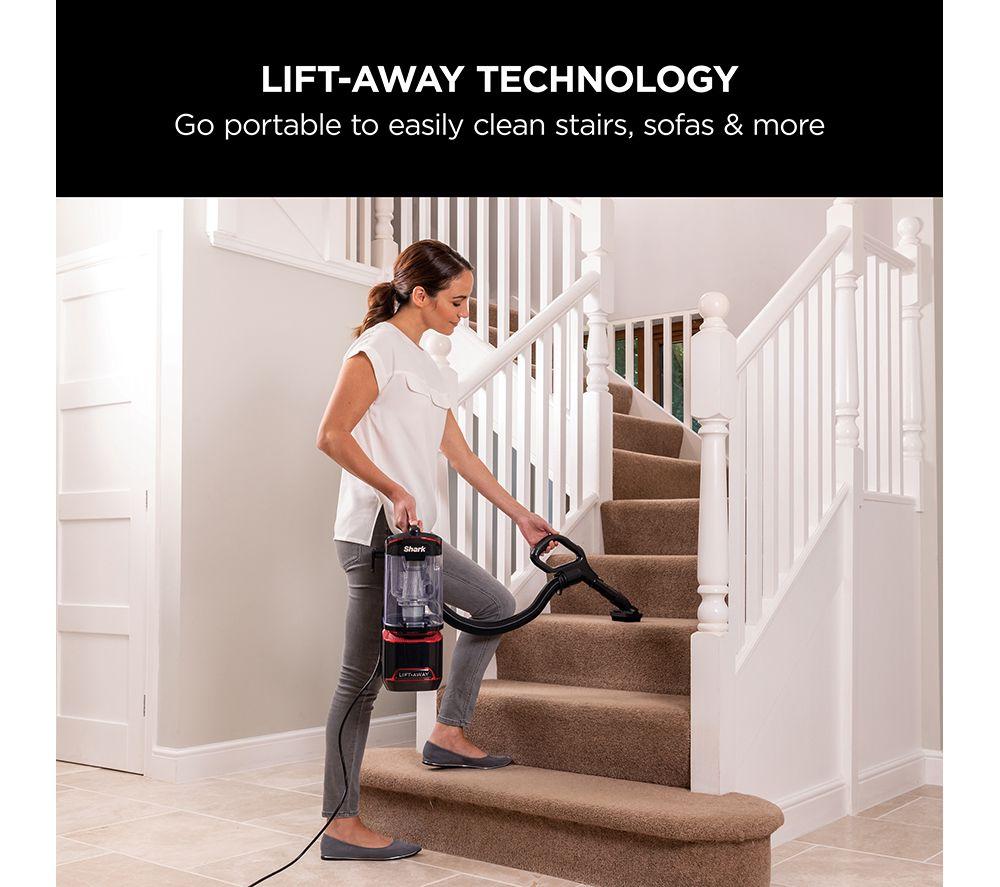 Aspiradora vertical sin bolsa SHARK Lift-Away con TruePet NV602UKT - Rojo