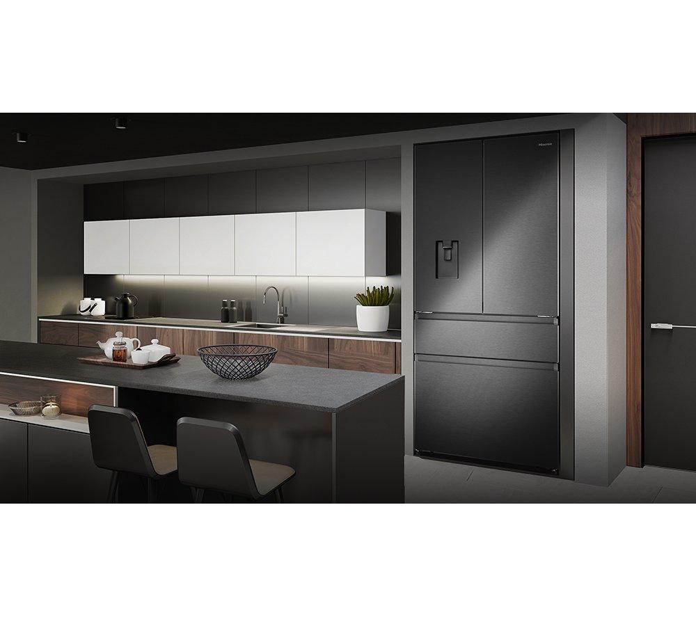 Frigorífico combi HISENSE PureFlat RF749N4SWFE - Acero inoxidable negro