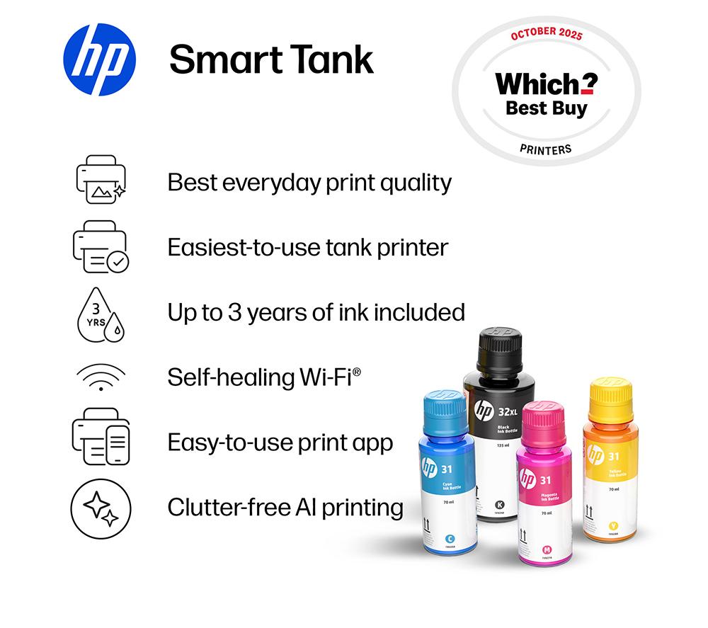 HP Smart Tank 5105 All-in-One Wireless Tank Printer | Home or Office | Up to 3 years of Ink included