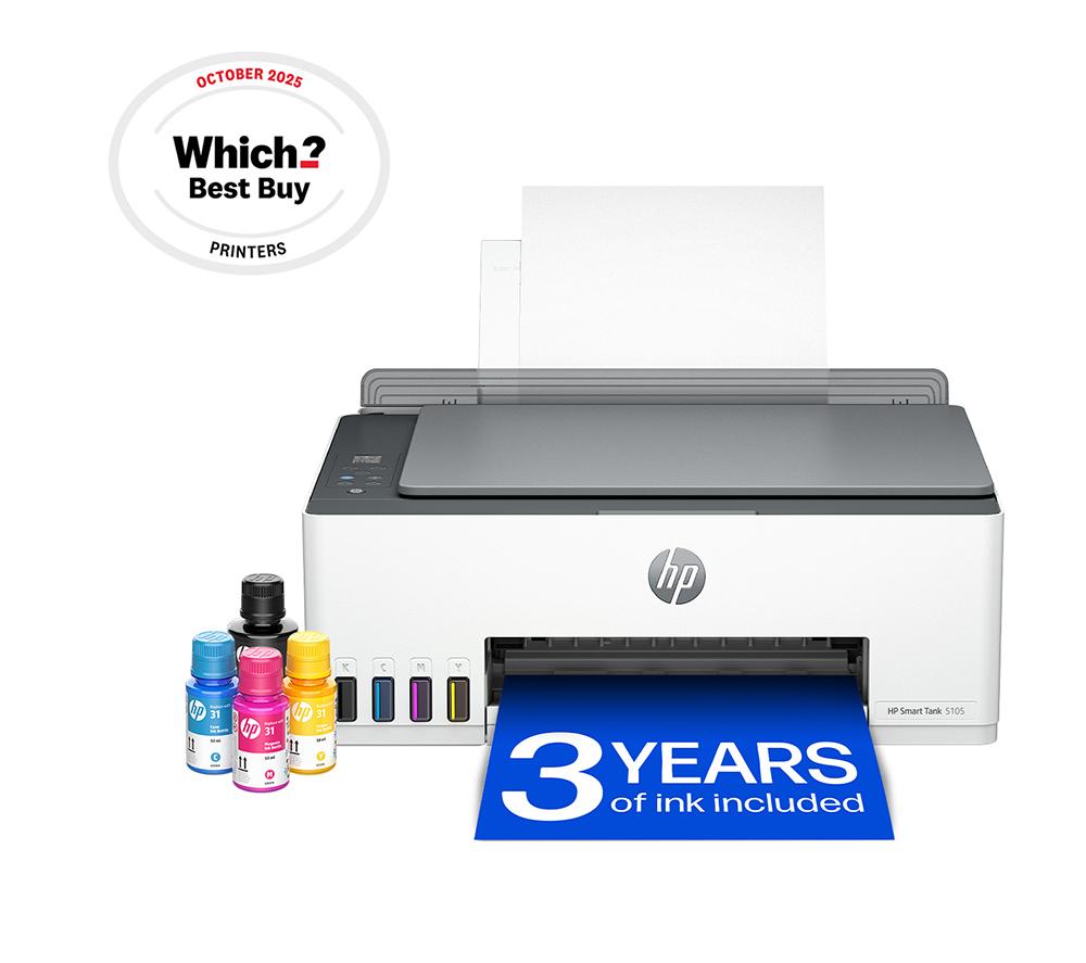 HP Smart Tank 5105 All-in-One Wireless Tank Printer | Home or Office | Up to 3 years of Ink included