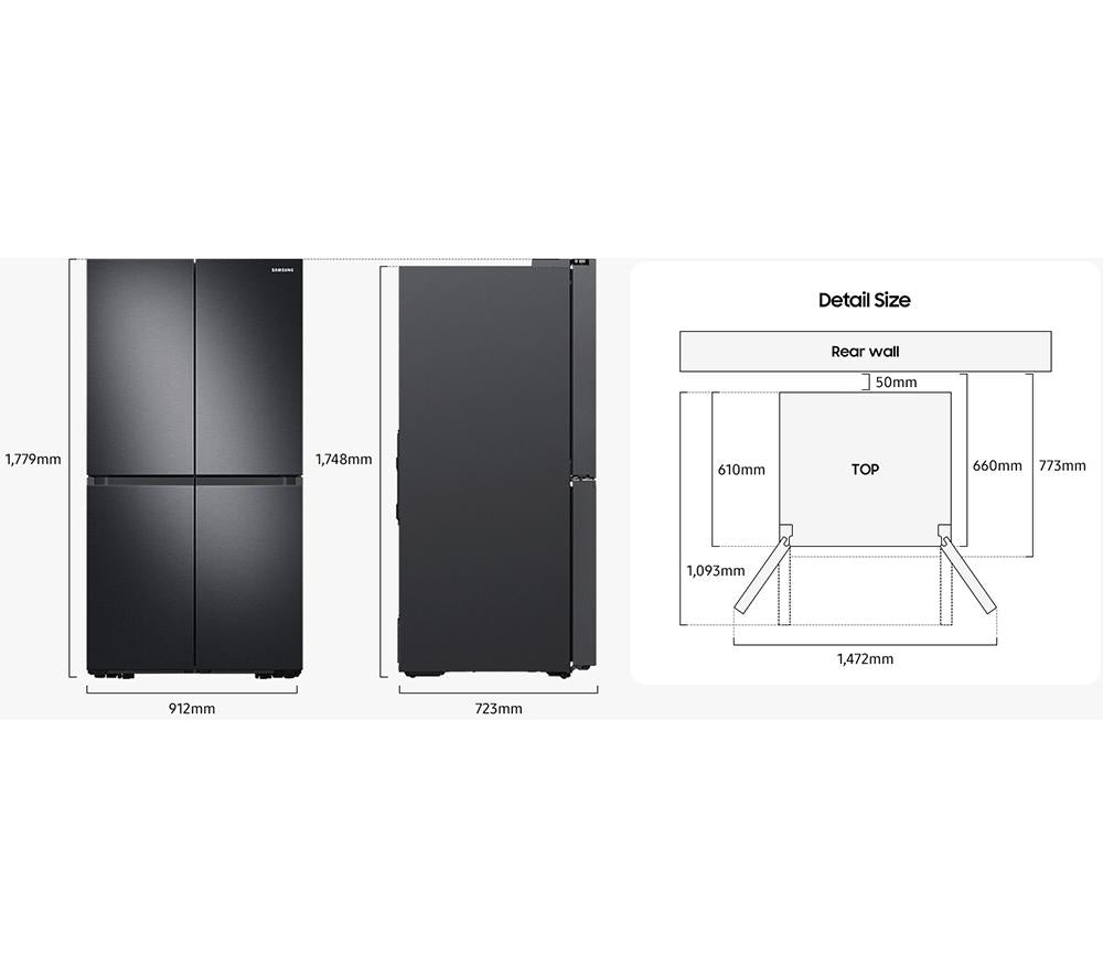 SAMSUNG Series 7 SpaceMax RF59C701ES9/EU Frigorífico americano inteligente – Inox refinado