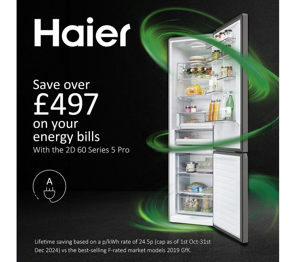 Frigorífico combi inteligente HAIER HDPW5620ANPD 70/30 - Inox platino
