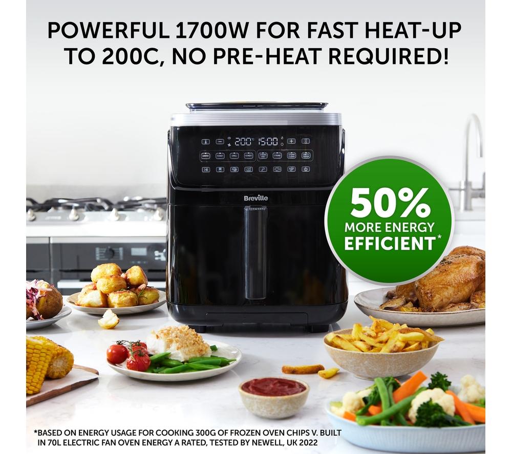 BREVILLE Halo Steam VDF133 Air Fryer - Black
