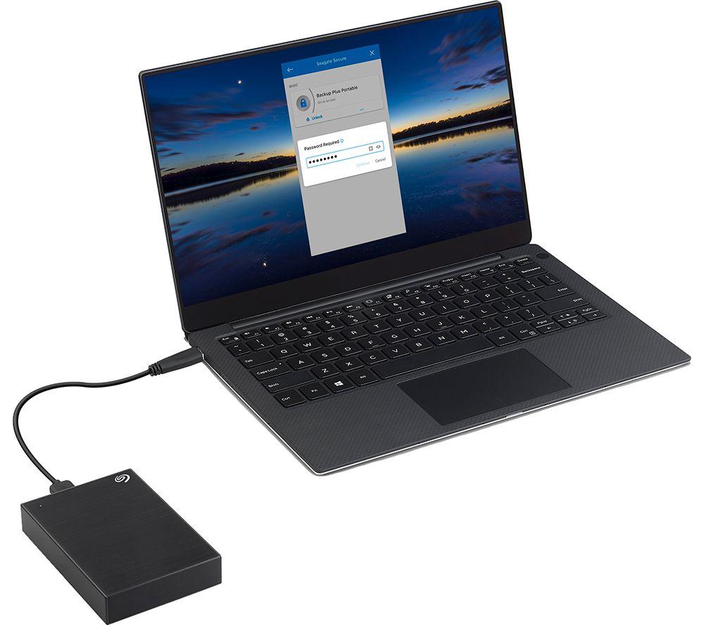 SEAGATE One Touch Portable Festplatte - 2 TB, Schwarz