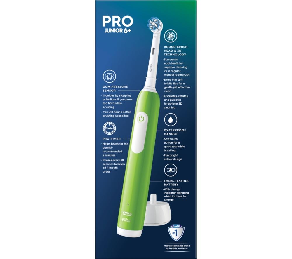 ORAL-B Pro Junior Electric Toothbrush - Green