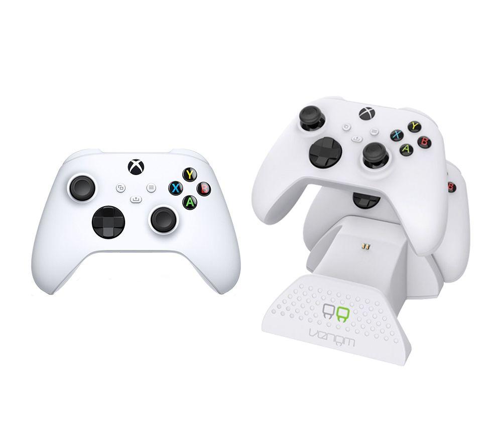 XBOX Wireless Controller (White) & VS2871 XBOX Series X/S & XBOX One Twin Docking Station (White) BundleNN
