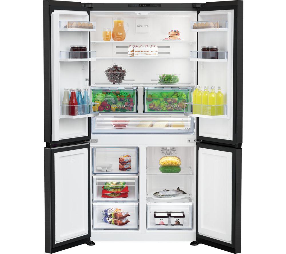 BEKO Pro HarvestFresh GN446224VPZ Fridge Freezer - Black Steel