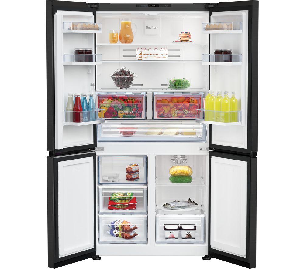 BEKO Pro HarvestFresh GN446224VPZ Fridge Freezer - Black Steel