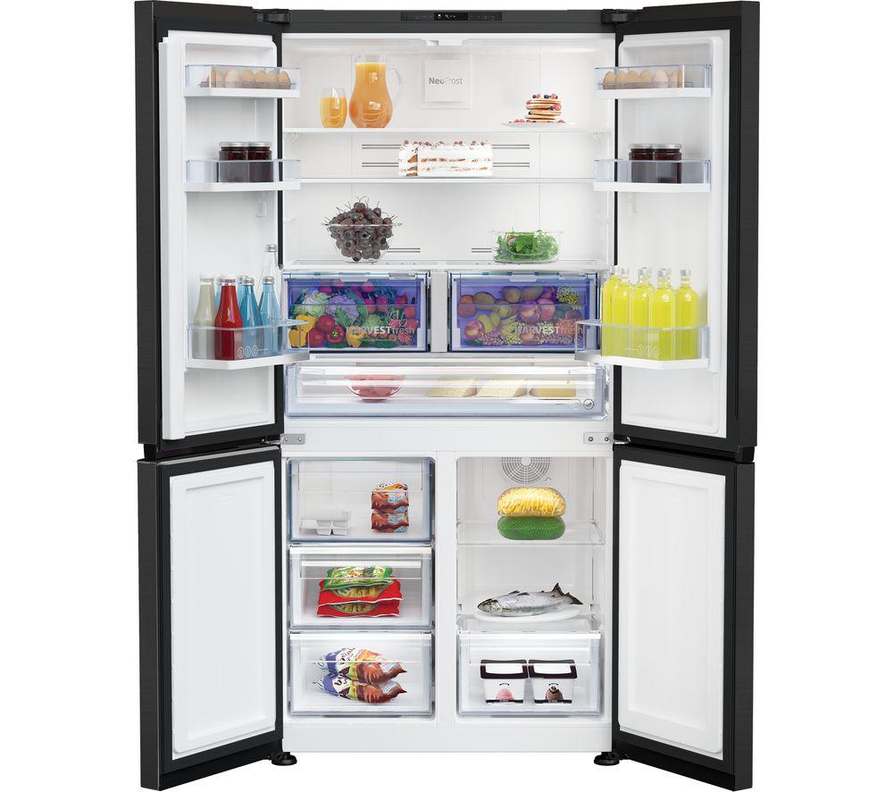 BEKO Pro HarvestFresh GN446224VPZ Fridge Freezer - Black Steel