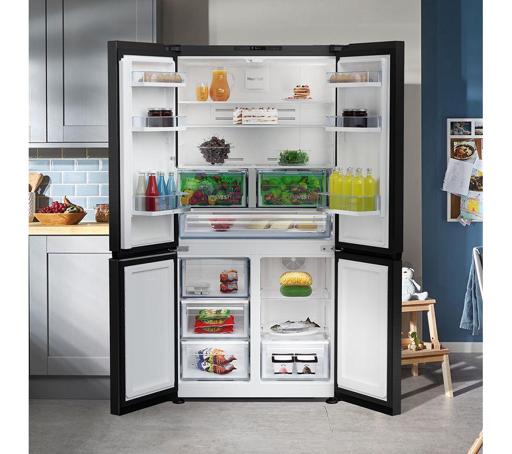 BEKO Pro HarvestFresh GN446224VPZ Fridge Freezer - Black Steel