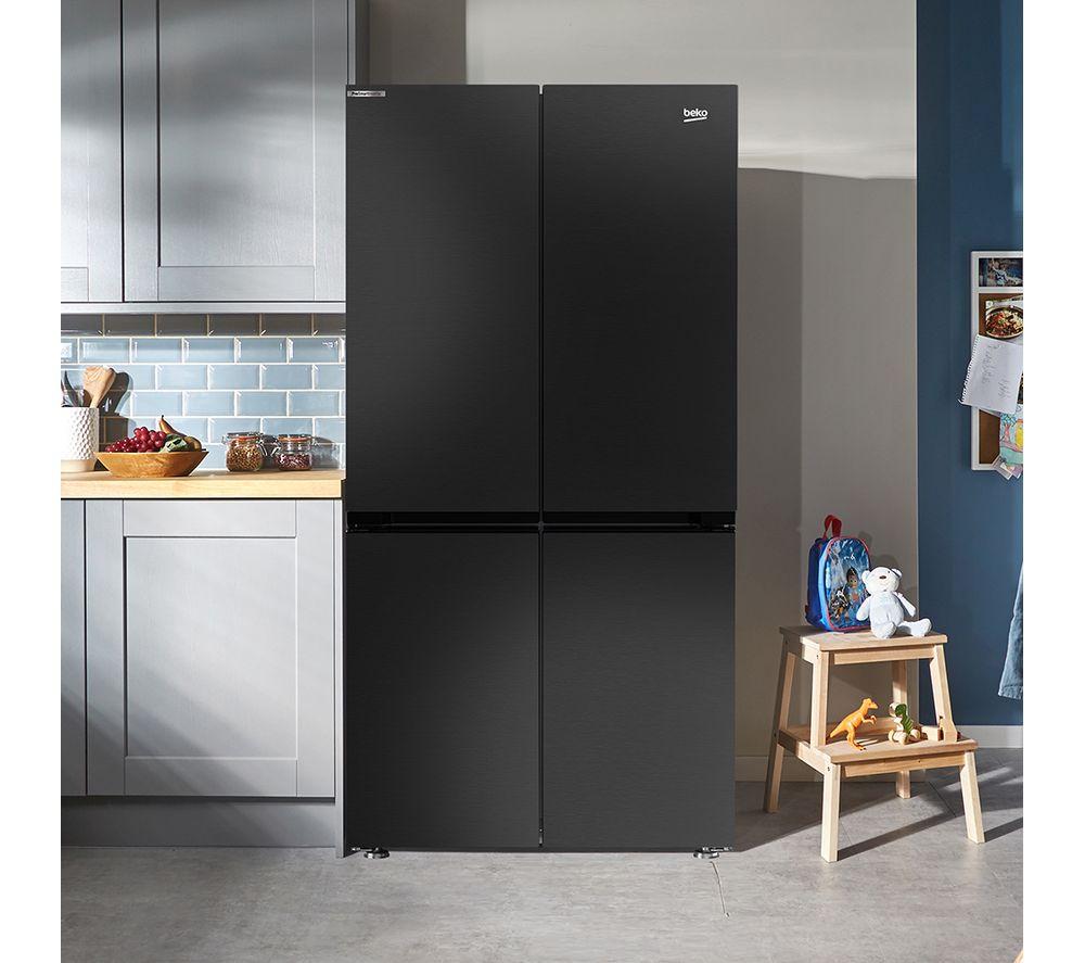 BEKO Pro HarvestFresh GN446224VPZ Fridge Freezer - Black Steel