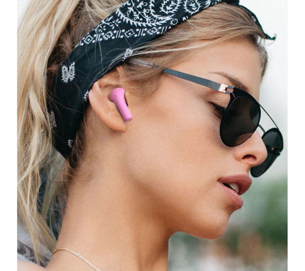 HAPPY PLUGS Joy Wireless Bluetooth Earbuds - Pink