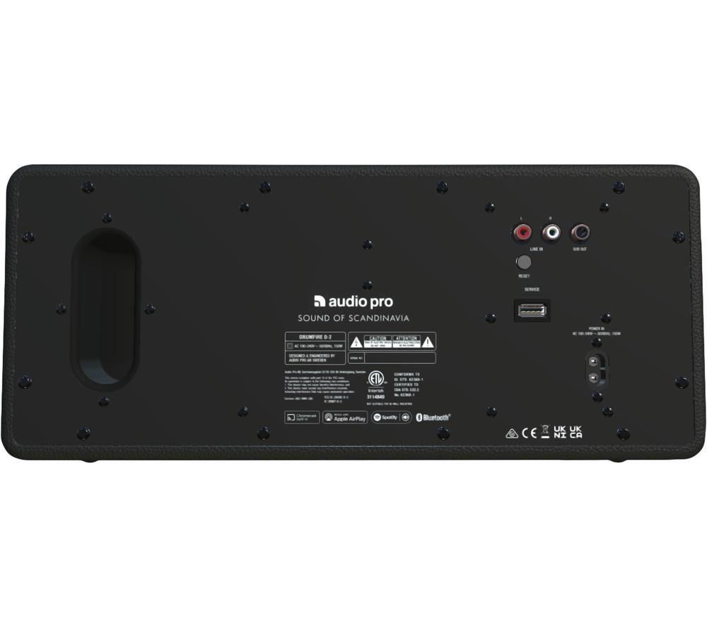 Altavoz inalámbrico multisala AUDIO PRO Drumfire D-2 - Negro