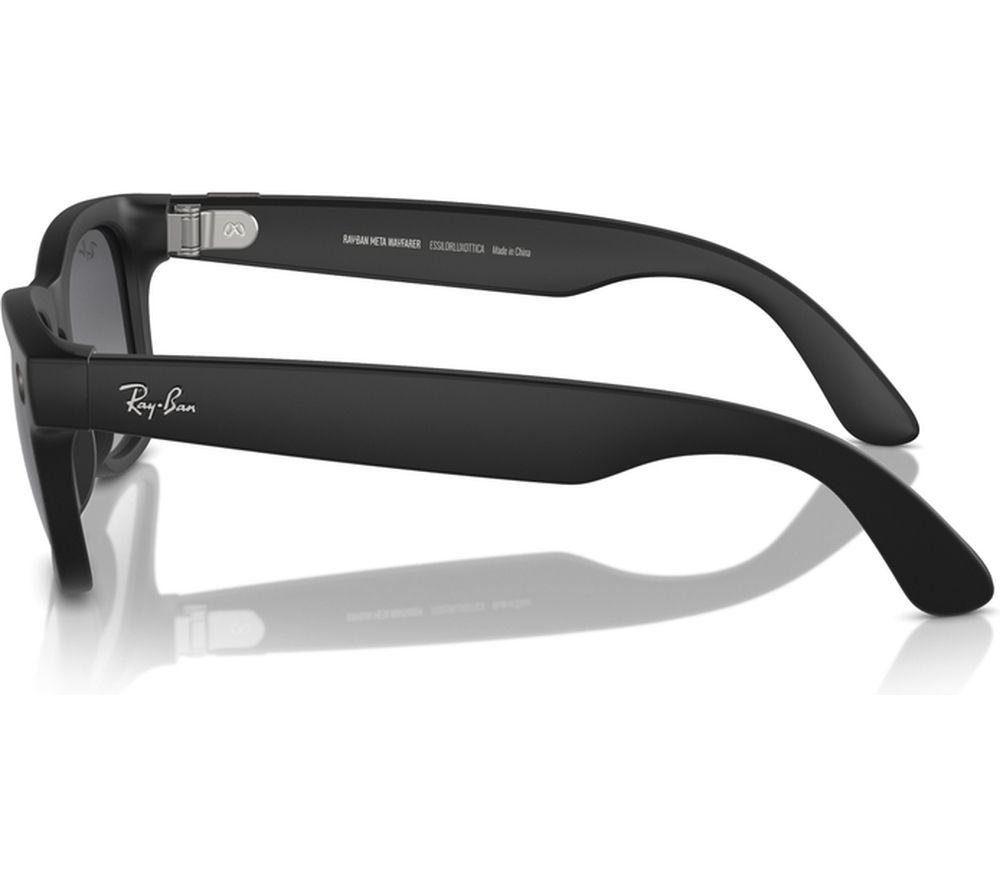 RAY-BAN META Wayfarer Glasses - Matte Black, Polarized Gradient Graphite