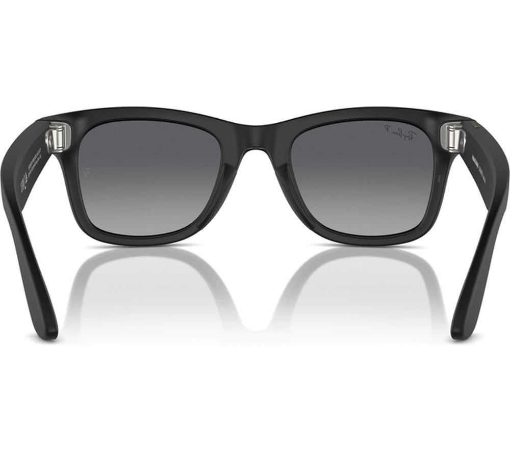 RAY-BAN META Wayfarer Glasses - Matte Black, Polarized Gradient Graphite