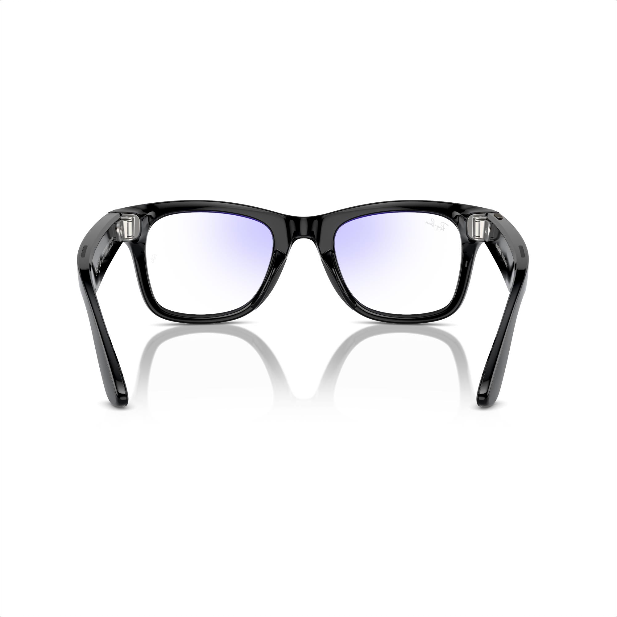 RAY-BAN META Wayfarer Glasses - Shiny Black, Clear