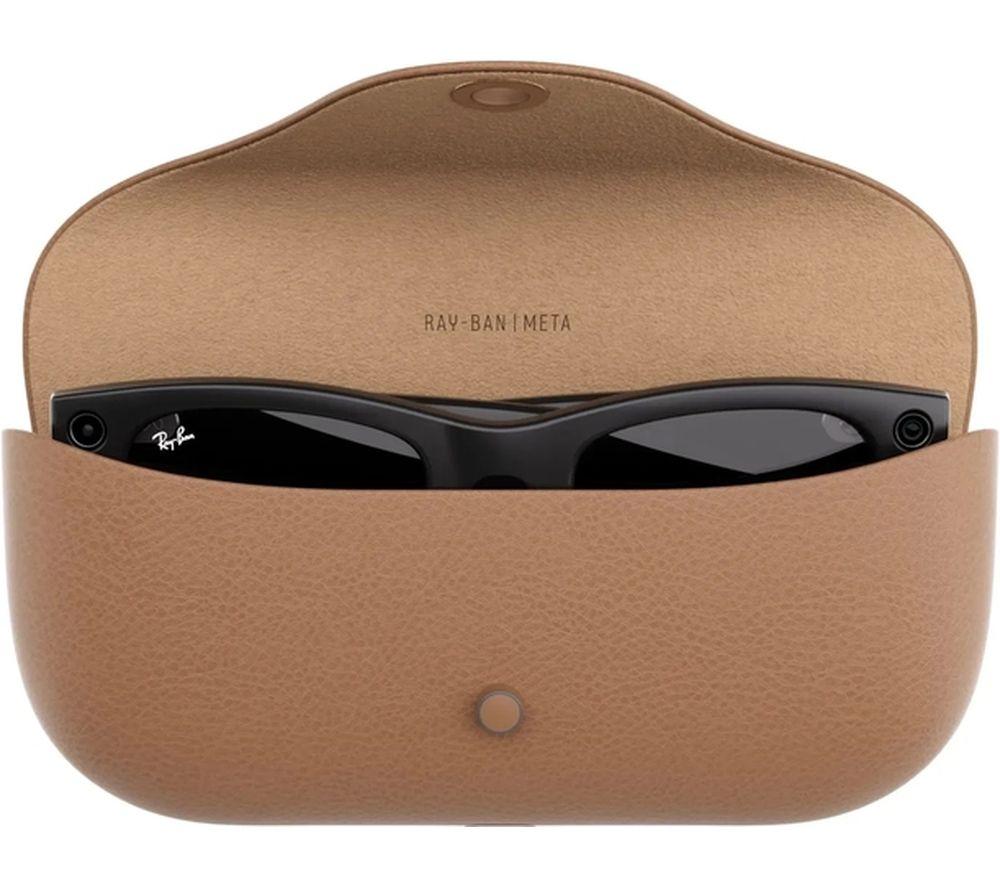 RAY-BAN META Wayfarer Glasses - Shiny Black, Clear