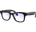 RAY-BAN META Wayfarer Glasses - Shiny Black, Clear