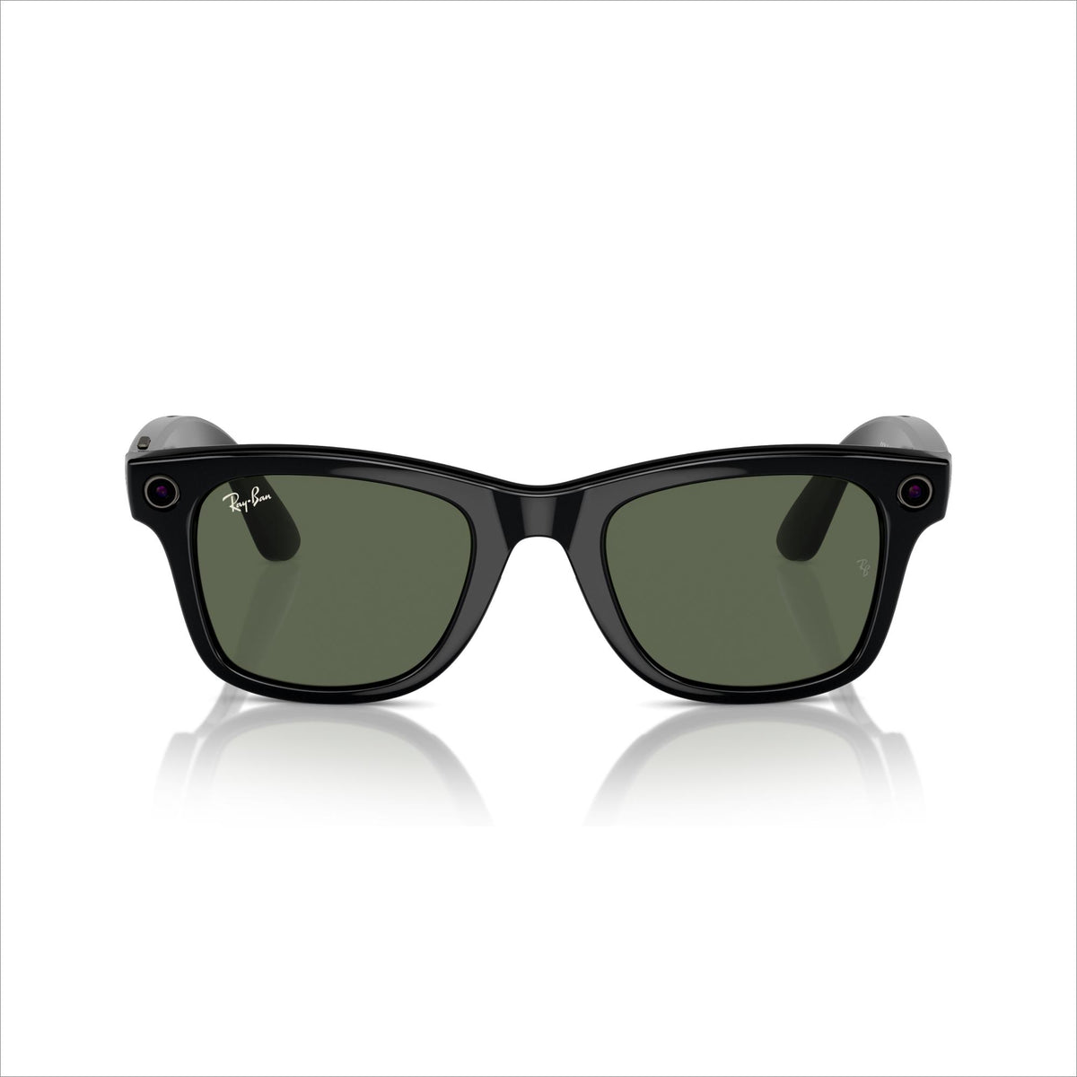 RAY-BAN META Wayfarer Glasses - Shiny Black, G15 Green