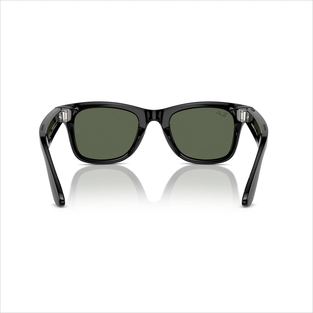 RAY-BAN META Wayfarer Glasses - Shiny Black, G15 Green
