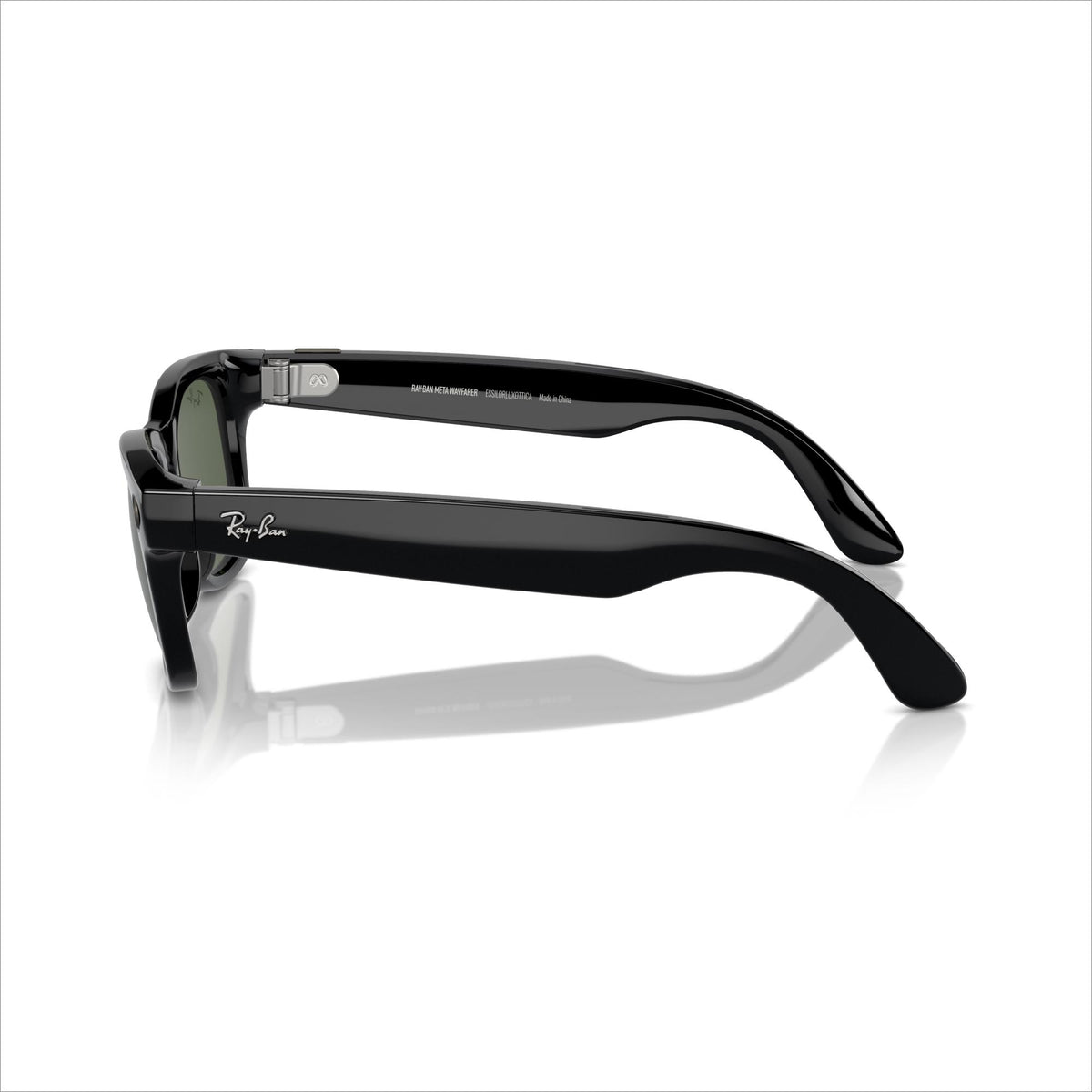 RAY-BAN META Wayfarer Glasses - Shiny Black, G15 Green
