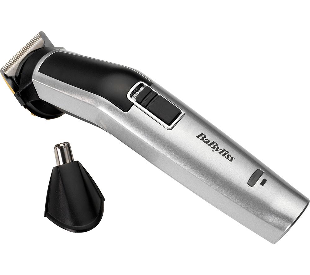 BABYLISS Men 7255U 10-in-1 Titanium Multi-Trimmer - Silver & Black