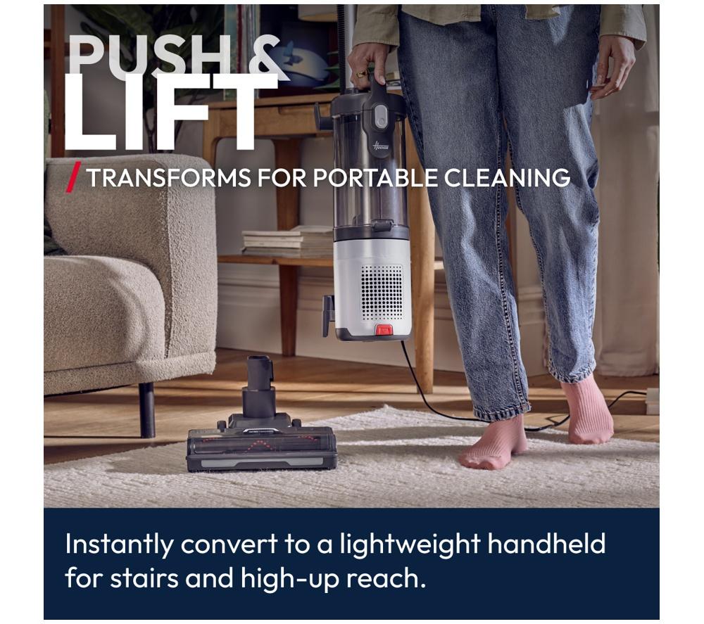 Aspiradora escoba sin bolsa HOOVER HL4 Push&Lift HL410HM - Gris, rojo y titanio