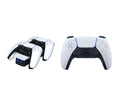 PLAYSTATION PS5 DualSense Wireless Controller (White) & Twin Docking Station (White) Bundle