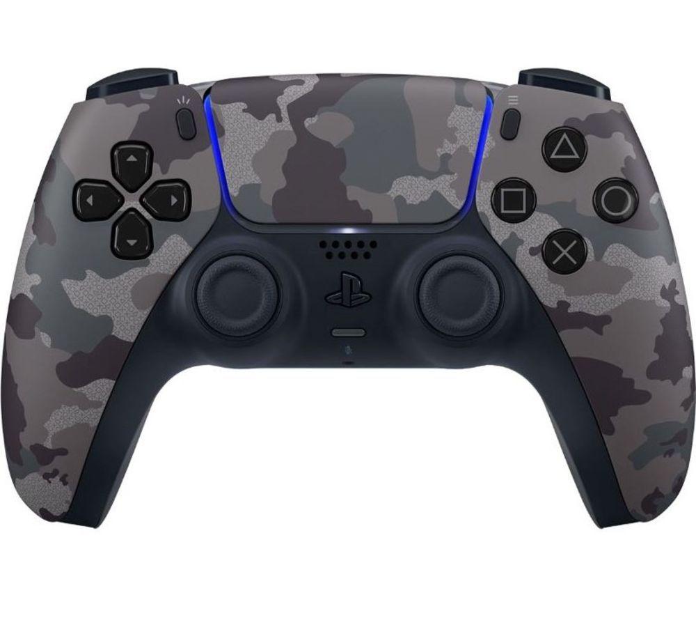 PLAYSTATION PS5 DualSense Wireless Controller (Grey) & Twin Docking Station (White) Bundle