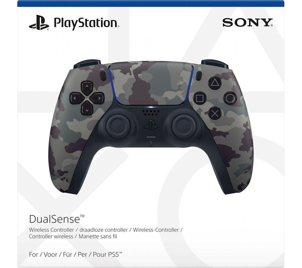 PLAYSTATION PS5 DualSense Wireless Controller (Grey) & Twin Docking Station (White) Bundle