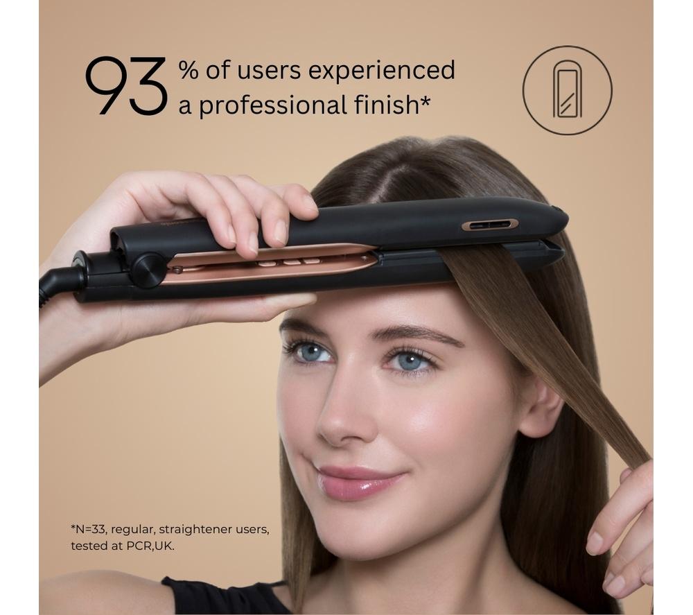 PANASONIC Nanoe EH-HS99-K895 Hair Straightener - Black & Rose Gold