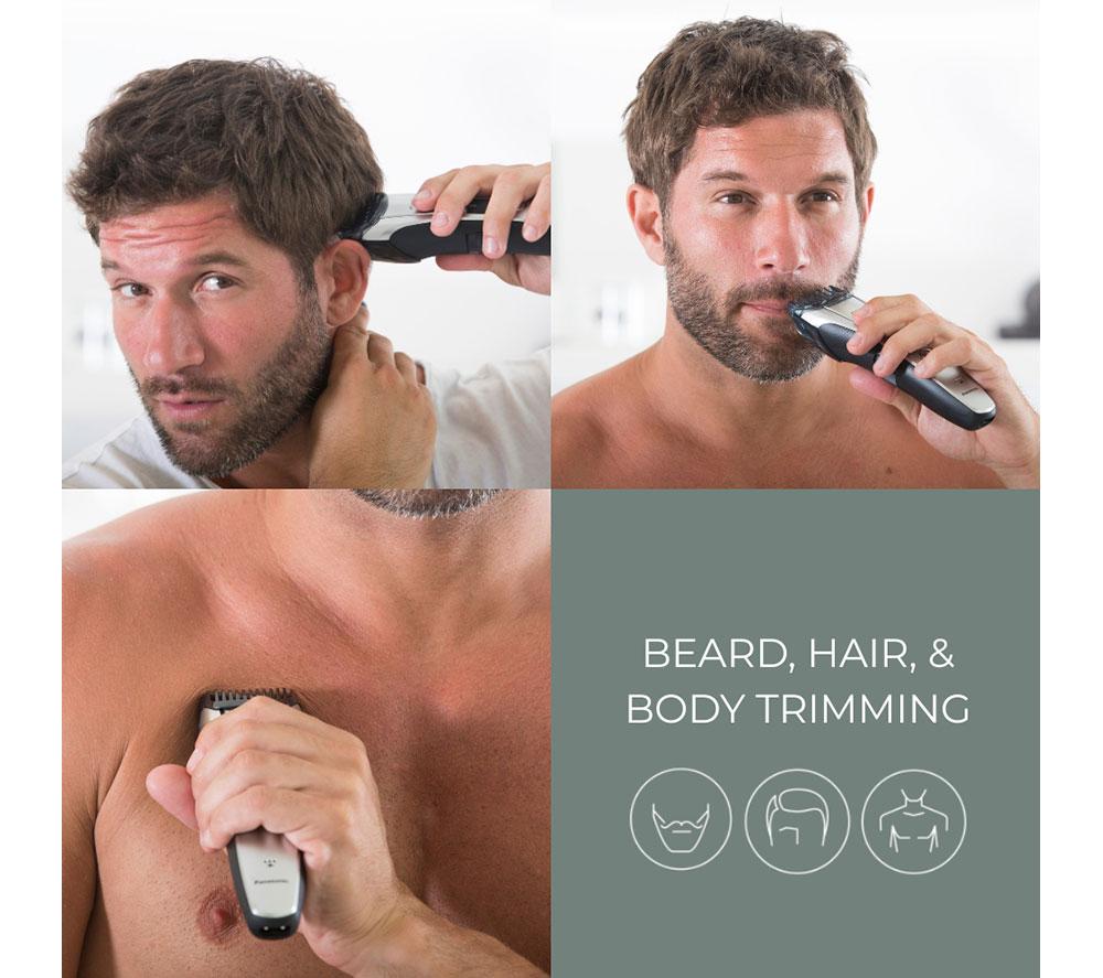 PANASONIC ER-GB80-H511 Wet & Dry Beard & Hair Trimmer - Black & Silver
