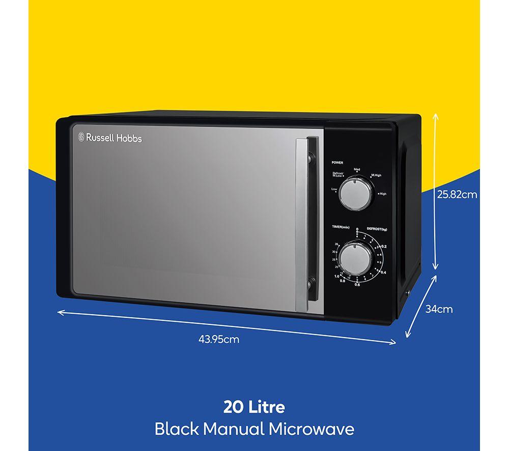 RUSSELL HOBBS RHM2060B Horno microondas compacto solo - Negro y plata