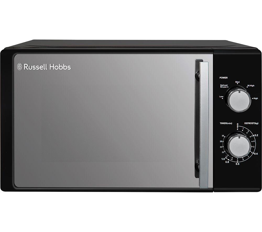 RUSSELL HOBBS RHM2060B Compact Solo Microwave - Black & Silver