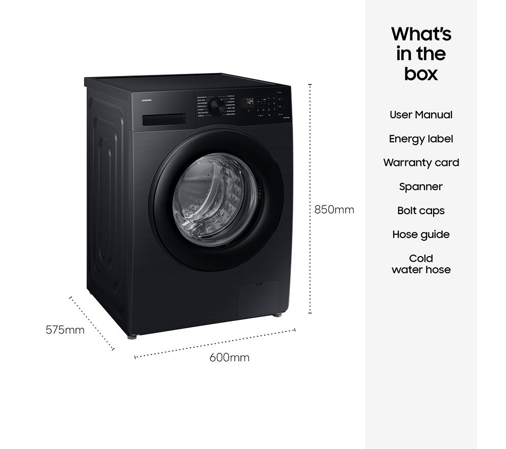 SAMSUNG Series 5 AI Energy WW80CGC04DABEU8 WiFi-enabled 8 kg 1400 Spin Washing Machine - Black