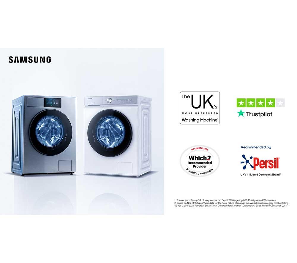 SAMSUNG Series 5 AI Energy WW80CGC04DABEU8 WiFi-enabled 8 kg 1400 Spin Washing Machine - Black