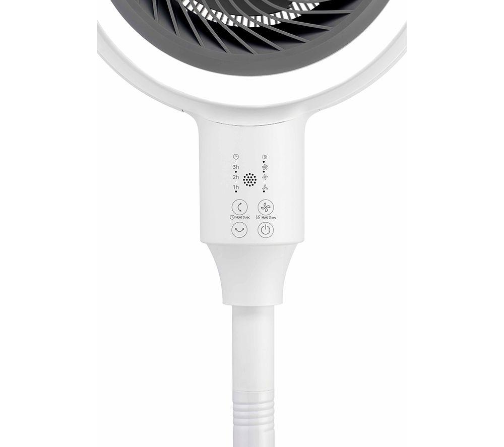 LOGIK L45PFW24 7" Pedestal Fan - White & Grey