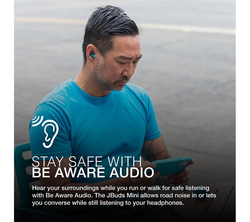 JLAB AUDIO JBuds Mini Wireless Bluetooth Earbuds - Aqua Teal
