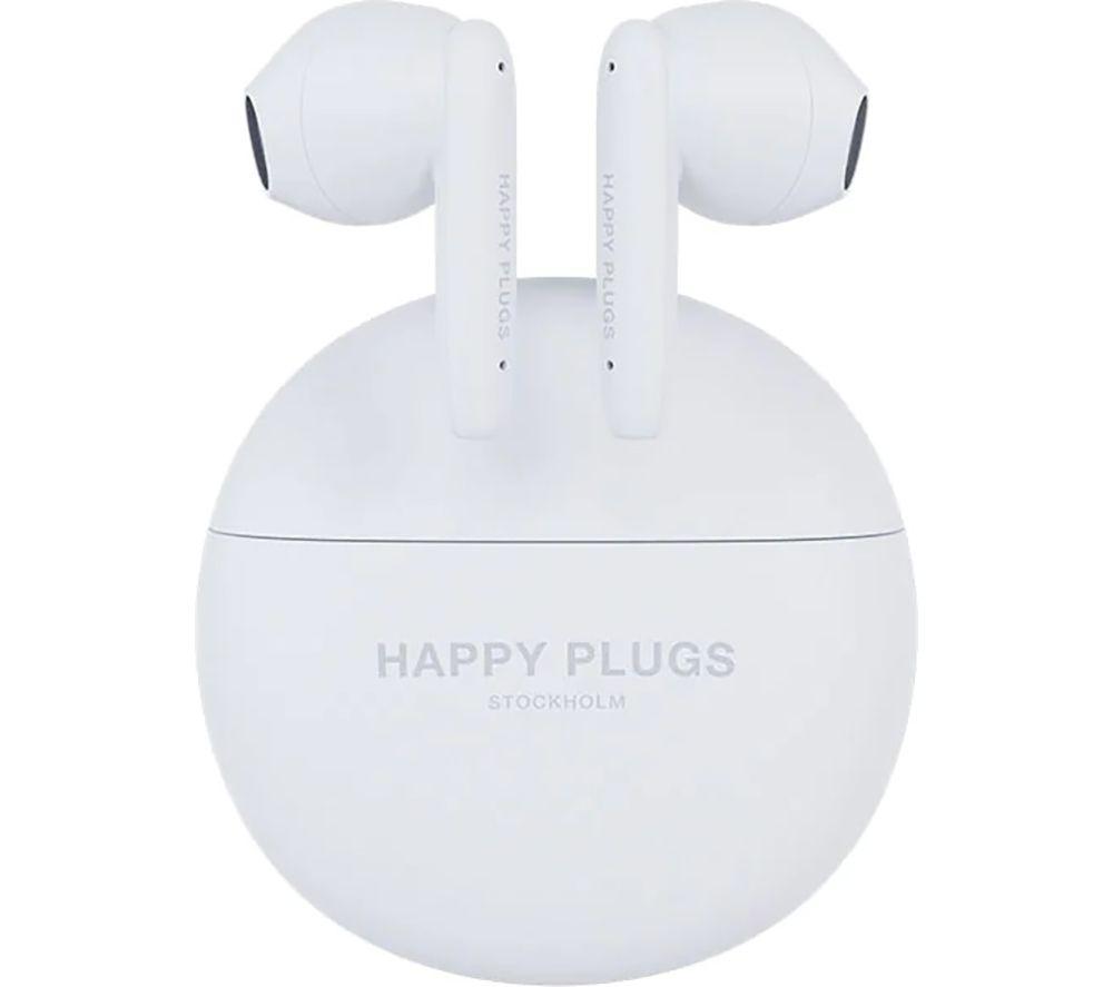 HAPPY PLUGS Joy Lite Wireless Bluetooth Earbuds - White
