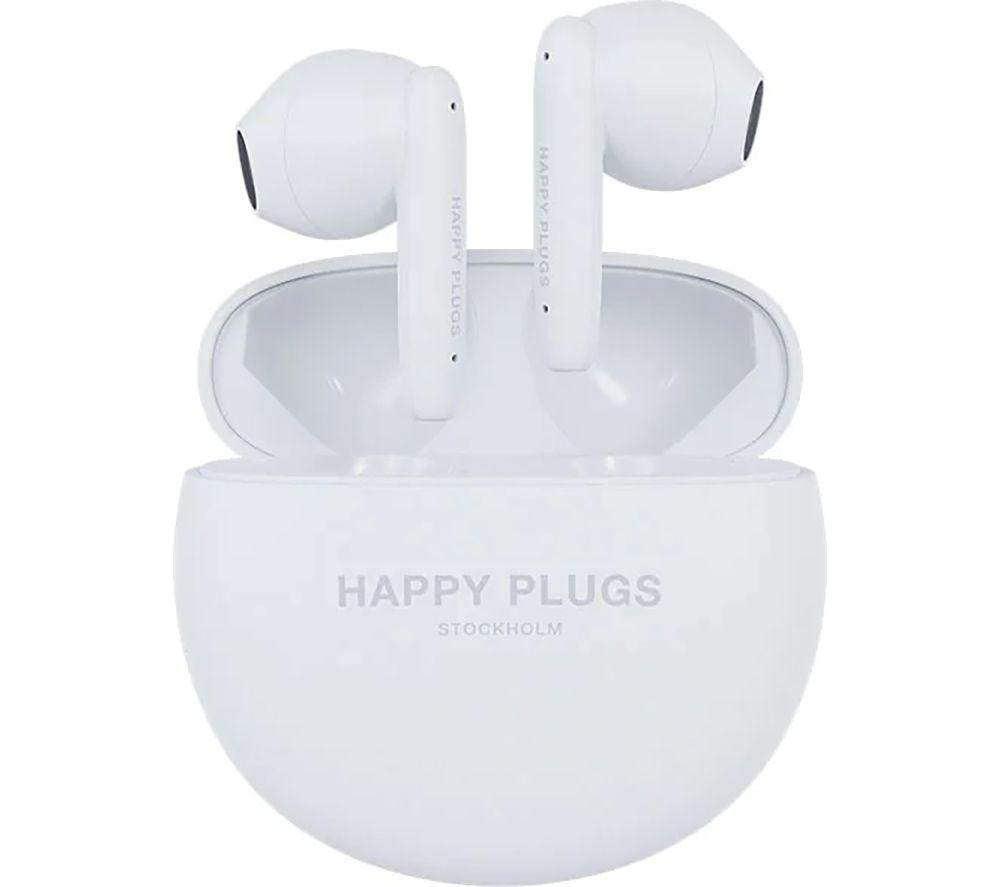 HAPPY PLUGS Joy Lite Wireless Bluetooth Earbuds - White