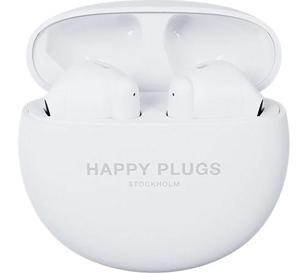 HAPPY PLUGS Joy Lite Wireless Bluetooth Earbuds - White