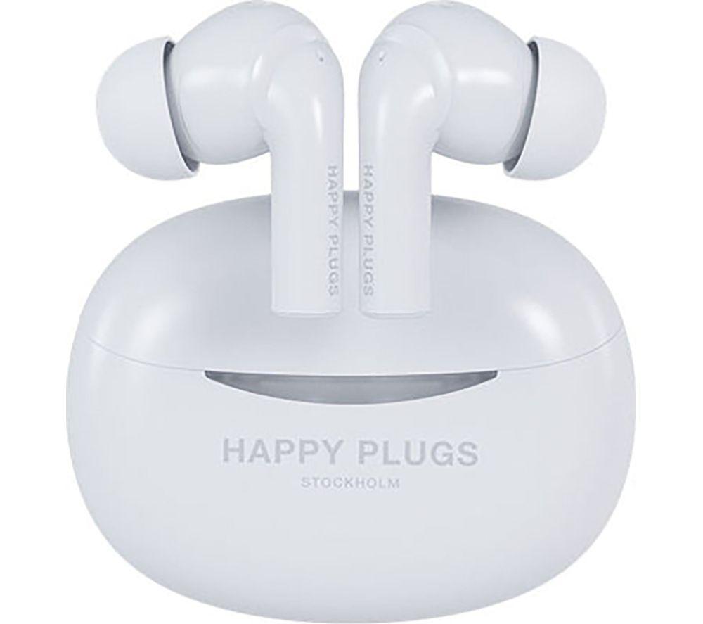 HAPPY PLUGS Joy Pro Wireless Bluetooth Noise-Cancelling Earbuds - White