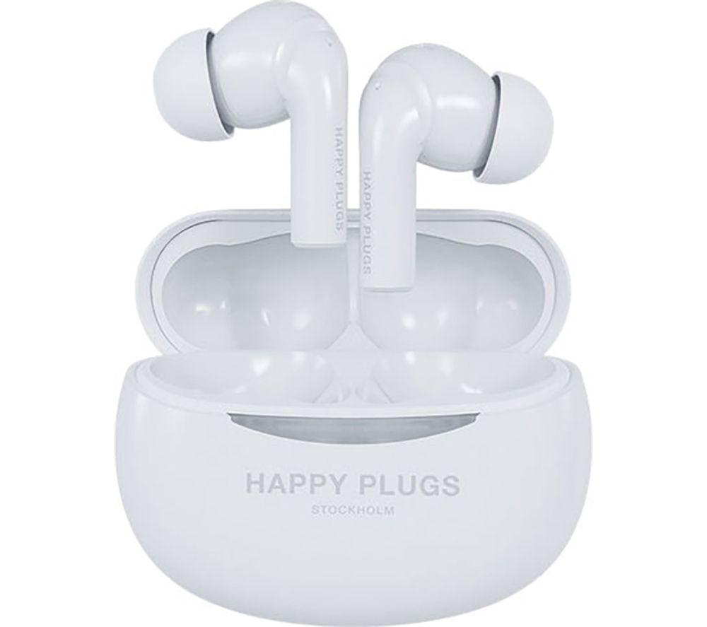 HAPPY PLUGS Joy Pro Wireless Bluetooth Noise-Cancelling Earbuds - White