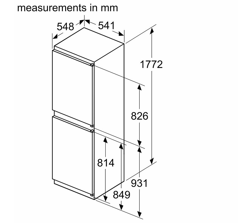 NEFF N30 KI7851SE0G Frigorífico Combi Integrable 50/50 - Puerta Deslizante