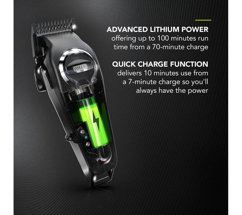 WAHL Elite Pro 20606-0410 Cordless Hair Clipper Kit - Black & Silver