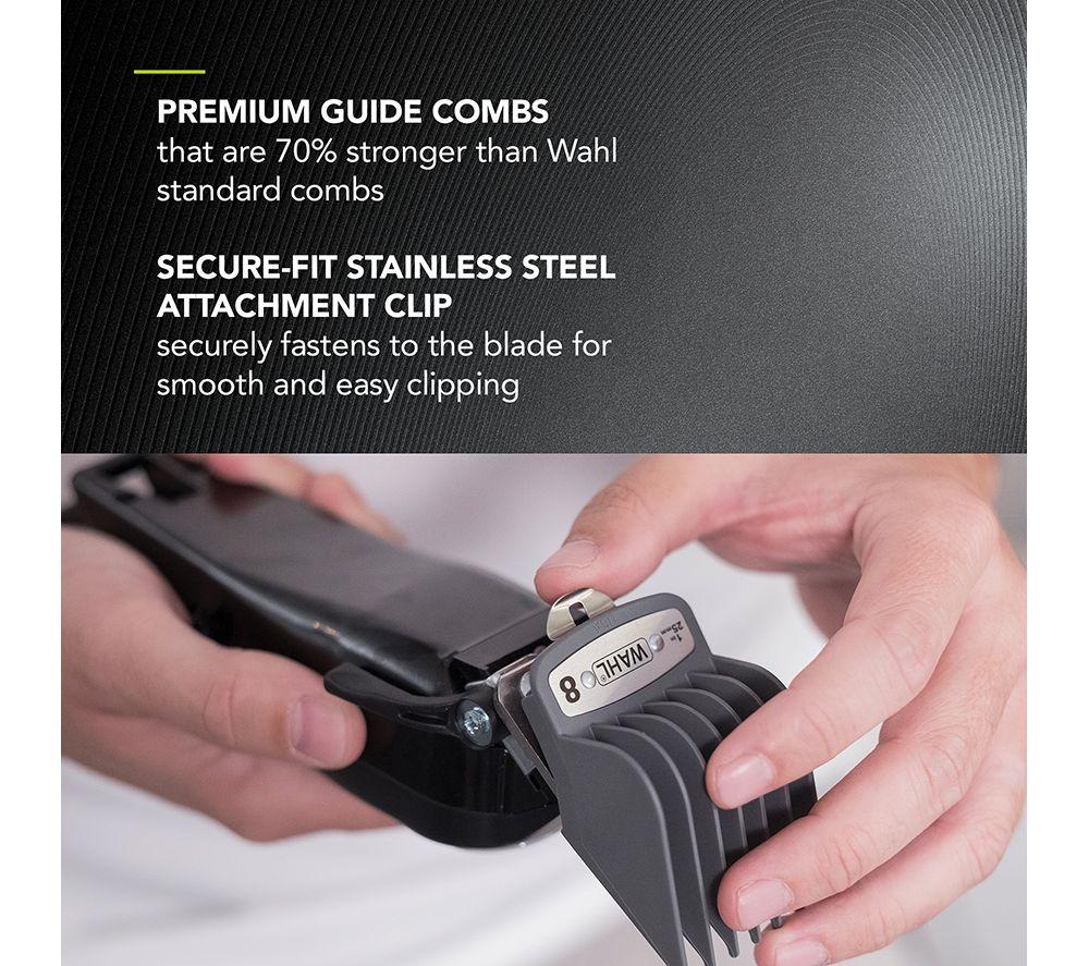 WAHL Elite Pro 20606-0410 Cordless Hair Clipper Kit - Black & Silver
