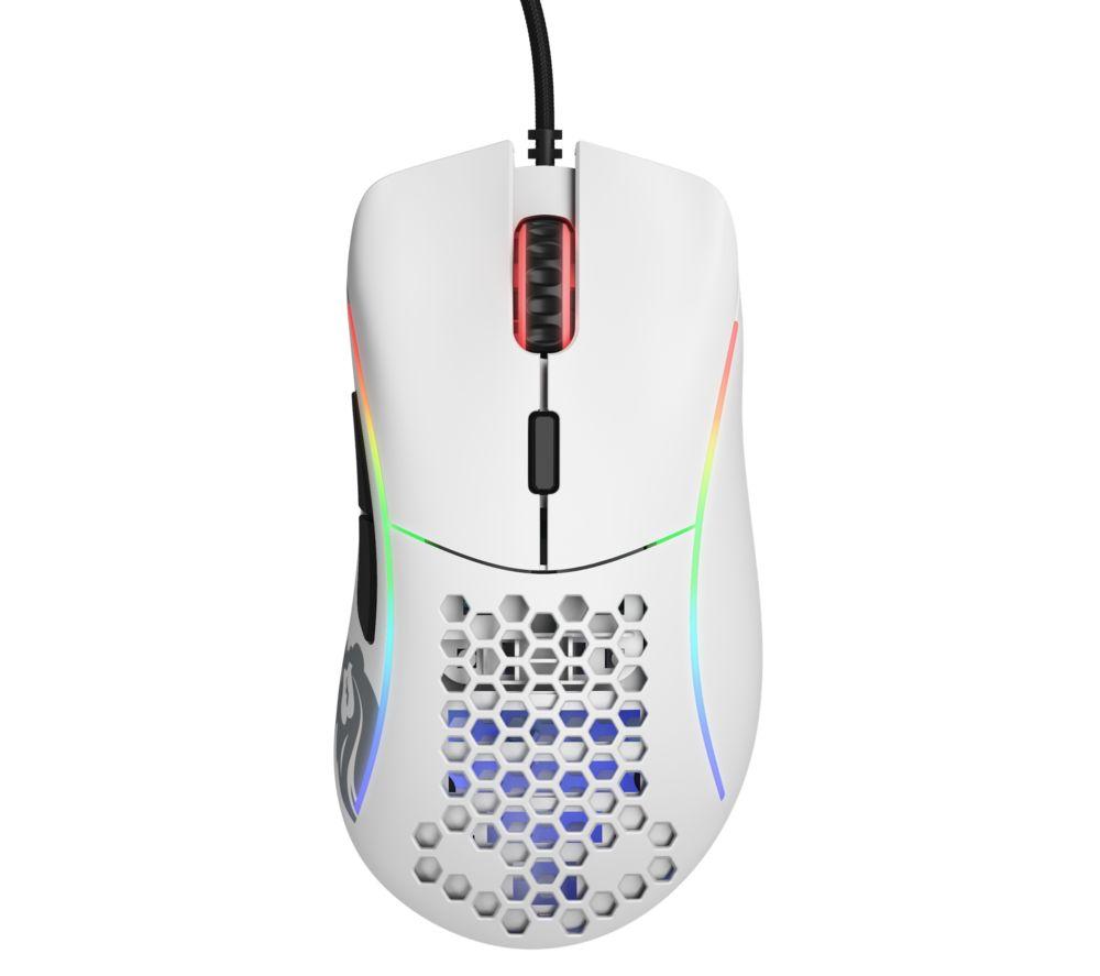 GLORIOUS Model D RGB Optical Gaming Mouse - Matte White